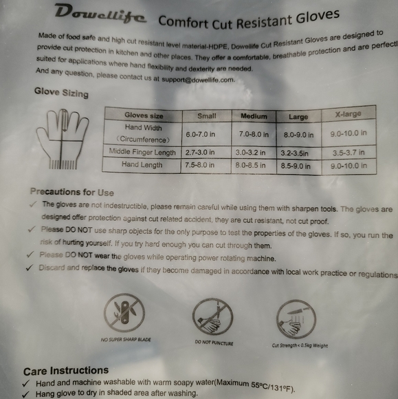 Dowelife Comfort Cut Resistant Gloves - Large - Picture 2 of 7